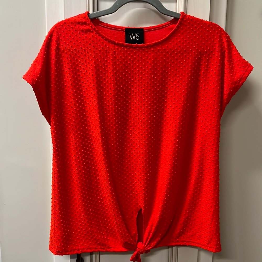 Red blouse size Small-Never Worn